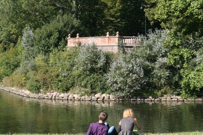 Den Bilden Belvederen i Kungsparken från Slottsparken tvättad