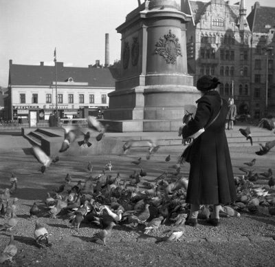 Duvmatning på Stortorget