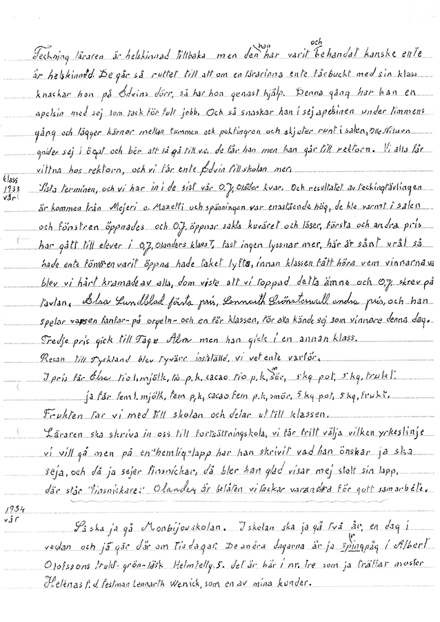 Lennarth Grönsterwalls minnen /4